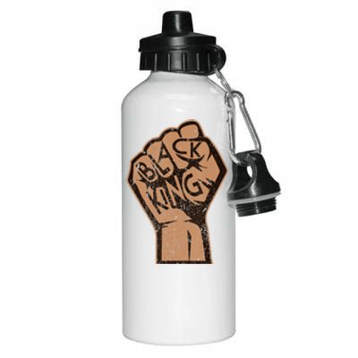 Black History Month Strong Black King Fist Melanin Aluminum Water Bottle