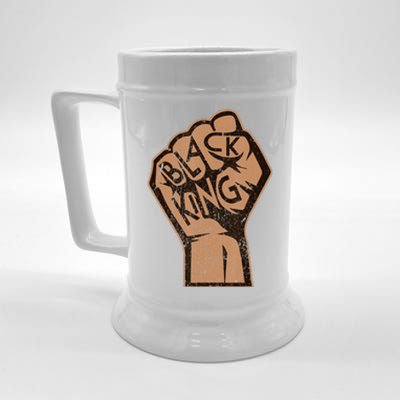 Black History Month Strong Black King Fist Melanin Beer Stein