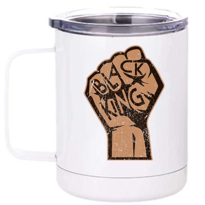 Black History Month Strong Black King Fist Melanin 12 oz Stainless Steel Tumbler Cup