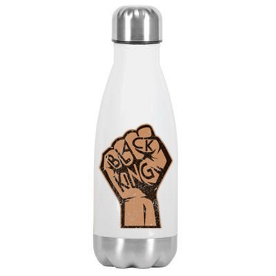 Black History Month Strong Black King Fist Melanin Stainless Steel Insulated Water Bottle