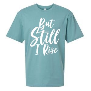 Black History Month But Still I Rise Great Gift Sueded Cloud Jersey T-Shirt