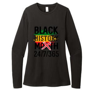 Black History Month 24/7/365 Gift Womens CVC Long Sleeve Shirt