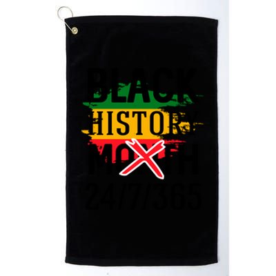 Black History Month 24/7/365 Gift Platinum Collection Golf Towel