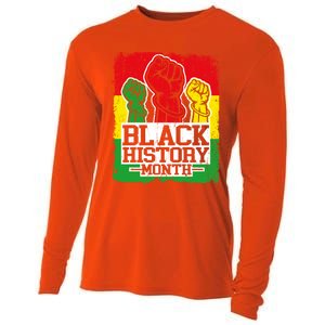 Black History Month Blm Juneteenth Melanin African Freedom Gift Cooling Performance Long Sleeve Crew