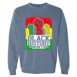 Black History Month Blm Juneteenth Melanin African Freedom Gift Garment-Dyed Sweatshirt