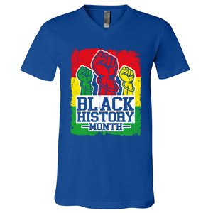 Black History Month Blm Juneteenth Melanin African Freedom Gift V-Neck T-Shirt