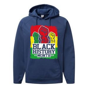 Black History Month Blm Juneteenth Melanin African Freedom Gift Performance Fleece Hoodie