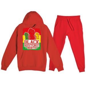 Black History Month Blm Juneteenth Melanin African Freedom Gift Premium Hooded Sweatsuit Set