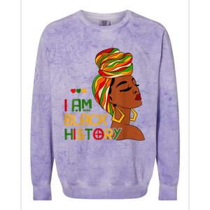 Black History Month Shirts I Am Black History African American Colorblast Crewneck Sweatshirt