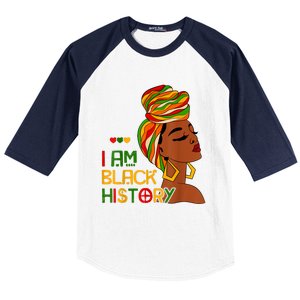 Black History Month Shirts I Am Black History African American Baseball Sleeve Shirt