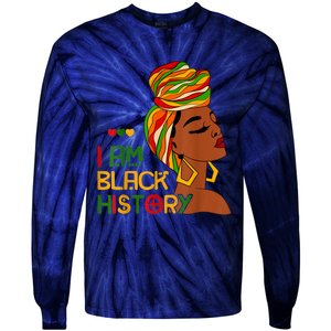 Black History Month Shirts I Am Black History African American Tie-Dye Long Sleeve Shirt