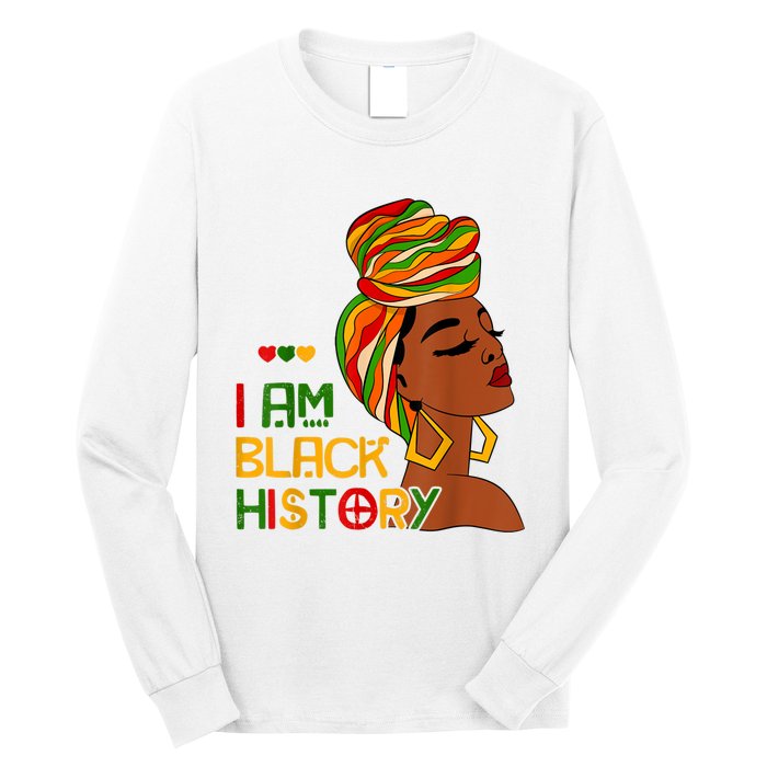 Black History Month Shirts I Am Black History African American Long Sleeve Shirt