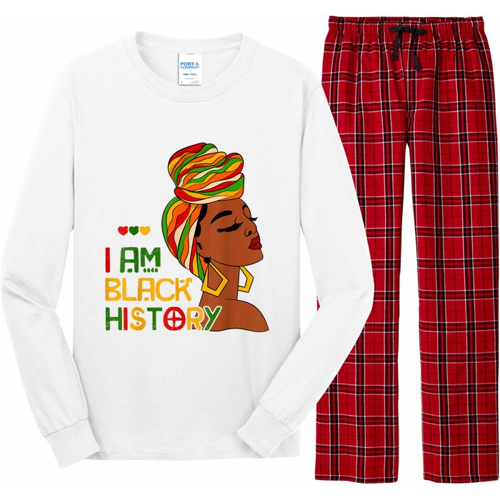 Black History Month Shirts I Am Black History African American Long Sleeve Pajama Set