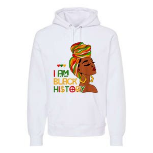 Black History Month Shirts I Am Black History African American Premium Hoodie