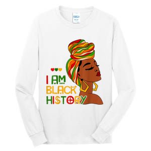 Black History Month Shirts I Am Black History African American Tall Long Sleeve T-Shirt