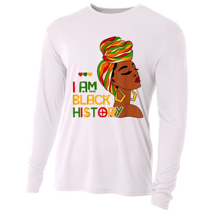 Black History Month Shirts I Am Black History African American Cooling Performance Long Sleeve Crew