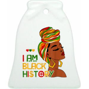 Black History Month Shirts I Am Black History African American Ceramic Bell Ornament