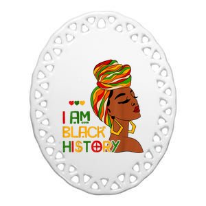 Black History Month Shirts I Am Black History African American Ceramic Oval Ornament