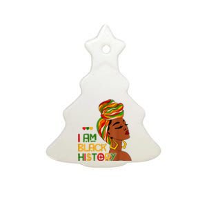 Black History Month Shirts I Am Black History African American Ceramic Tree Ornament