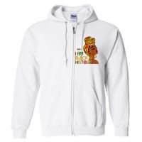 Black History Month Shirts I Am Black History African American Full Zip Hoodie