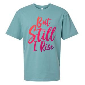 Black History Month But Still I Rise Great Gift Sueded Cloud Jersey T-Shirt