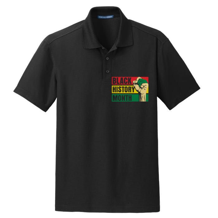 Black History Month Gift African Pride Melanin Freedom Dry Zone Grid Polo