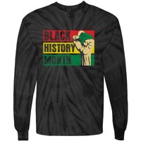 Black History Month Gift African Pride Melanin Freedom Tie-Dye Long Sleeve Shirt