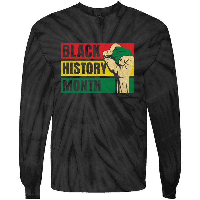 Black History Month Gift African Pride Melanin Freedom Tie-Dye Long Sleeve Shirt