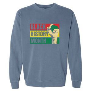 Black History Month Gift African Pride Melanin Freedom Garment-Dyed Sweatshirt