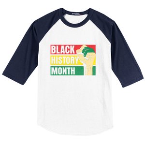 Black History Month Gift African Pride Melanin Freedom Baseball Sleeve Shirt