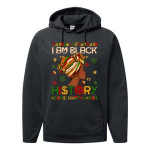 Black History Month Shirts I Am Black History African American Performance Fleece Hoodie