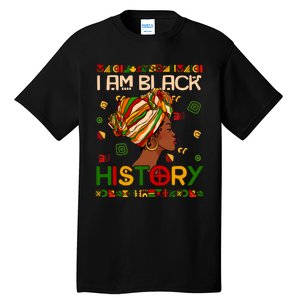 Black History Month Shirts I Am Black History African American Tall T-Shirt