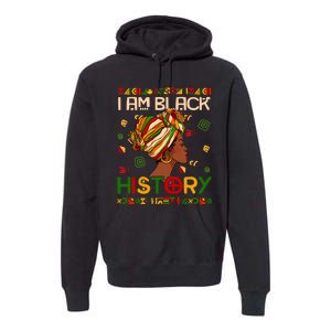 Black History Month Shirts I Am Black History African American Premium Hoodie