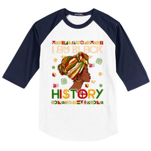 Black History Month Shirts I Am Black History African American Baseball Sleeve Shirt