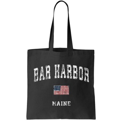 Bar Harbor Maine Me Vintage American Flag Sports Design Bag