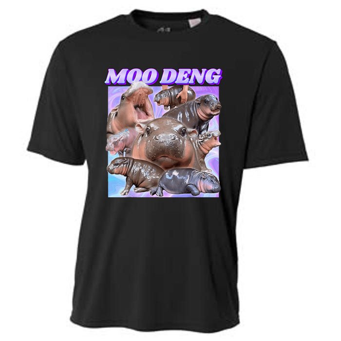 Baby Hippo Moo Deng Cooling Performance Crew T-Shirt