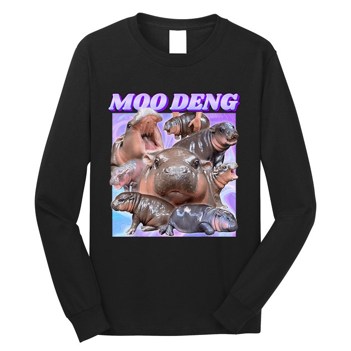 Baby Hippo Moo Deng Long Sleeve Shirt