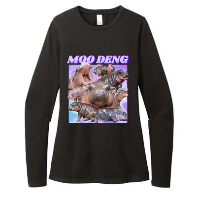 Baby Hippo Moo Deng Womens CVC Long Sleeve Shirt