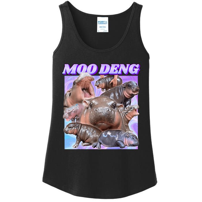 Baby Hippo Moo Deng Ladies Essential Tank