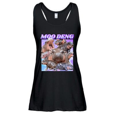 Baby Hippo Moo Deng Ladies Essential Flowy Tank