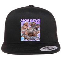 Baby Hippo Moo Deng Flat Bill Trucker Hat