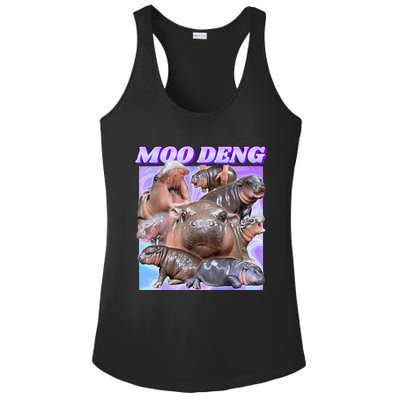 Baby Hippo Moo Deng Ladies PosiCharge Competitor Racerback Tank