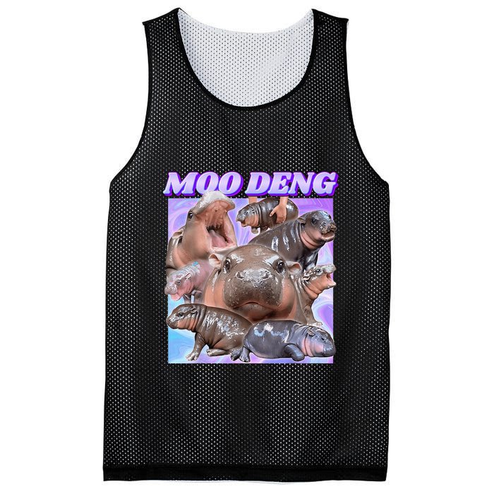 Baby Hippo Moo Deng Mesh Reversible Basketball Jersey Tank
