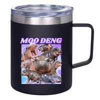 Baby Hippo Moo Deng 12oz Stainless Steel Coffee Mug
