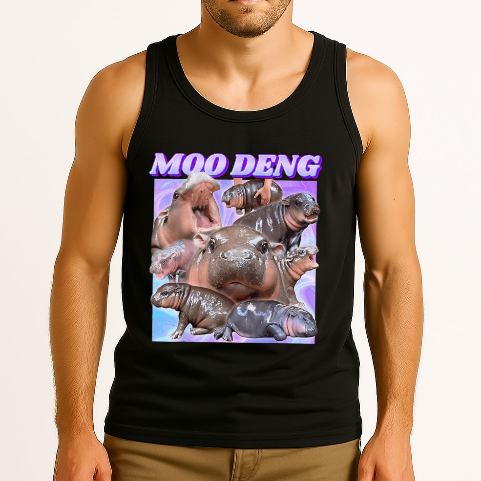 Baby Hippo Moo Deng Tank Top