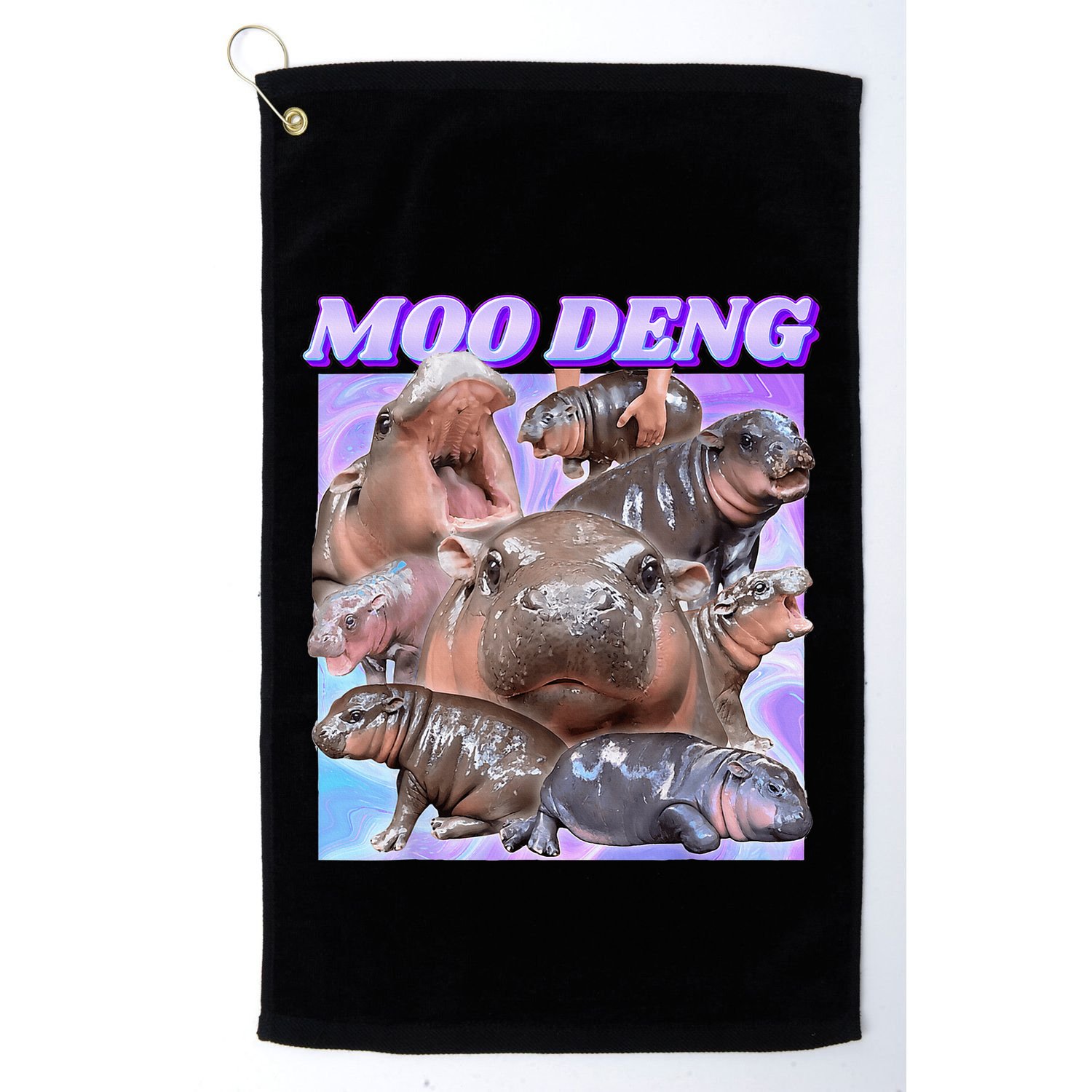 Baby Hippo Moo Deng Golf Towel