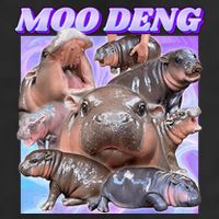Baby Hippo Moo Deng Golf Towel