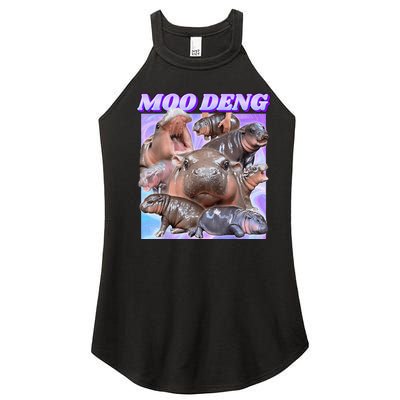 Baby Hippo Moo Deng Women's Perfect Tri Rocker Tank