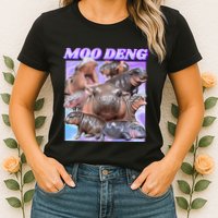 Baby Hippo Moo Deng Womens T-Shirt