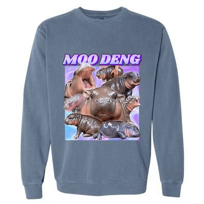 Baby Hippo Moo Deng Garment-Dyed Sweatshirt